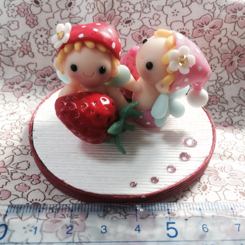 ☆苺の妖精ちゃんズ(受注生産) その他置物 おり姫 通販 1059618
