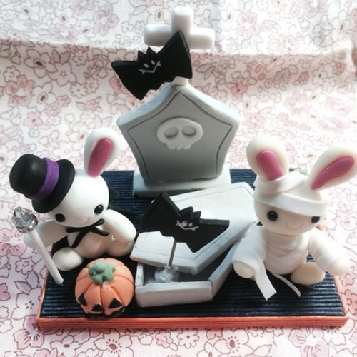 TAITO 汎用うさぎ ハロウィンver. セット ☆ドラキュラうさぎとミイラうさぎ(受注生産) その他置物 おり姫