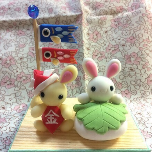 おばあちゃんのハンドメイド 着物 うさぎお姫様人形 幸せの鈴の