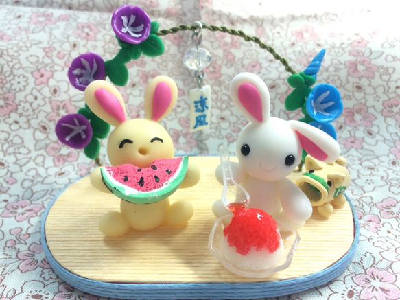 ☆うさぎちゃんの美味しい夏！(受注生産) その他置物 おり姫