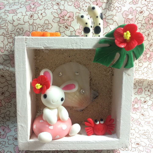 ☆浮き輪うさぎちゃんBOX(受注生産) その他置物 おり姫 通販