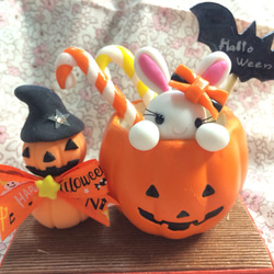 ☆ハロウィンのおばけかぼちゃIN(受注生産) 3枚目の画像