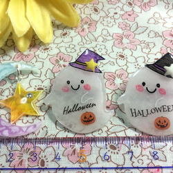 ☆ハロウィンのおばけちゃんのブローチセット 2枚目の画像