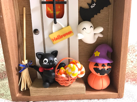 ☆ハロウィンの黒猫BOX(受注製作) 3枚目の画像