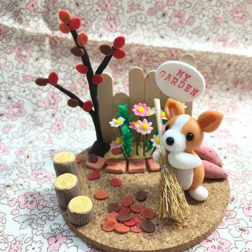 樹脂粘土ベビー&モールのワンちゃん