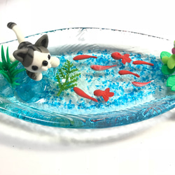 ☆金魚の池と猫ちゃん 3枚目の画像