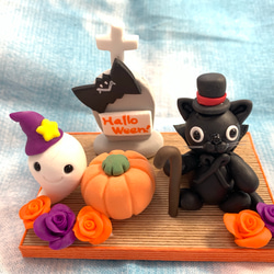 ☆黒猫魔法使いとおばけちゃん(受注生産) その他置物 おり姫 通販