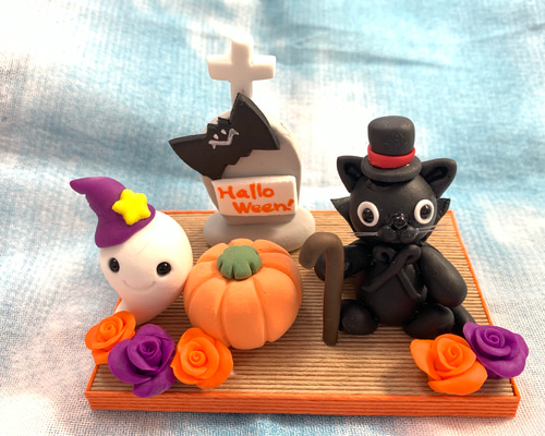 ☆黒猫魔法使いとおばけちゃん(受注生産) その他置物 おり姫 通販