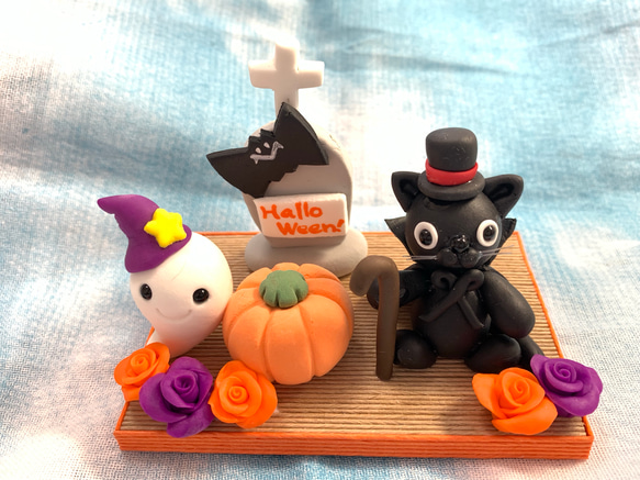 ☆黒猫魔法使いとおばけちゃん(受注生産) その他置物 おり姫 通販