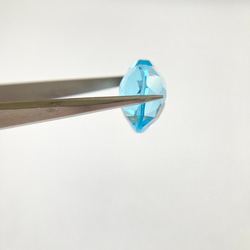 ブルートパーズ【BLUE TOPAZ】　ハート型ブリオレットカット/スイスブルー 4枚目の画像