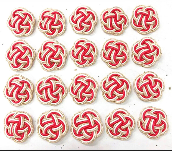 水引パーツ　梅結び　450個 楽天市場】piece 水引 梅結びパーツ 3個セット | 水引