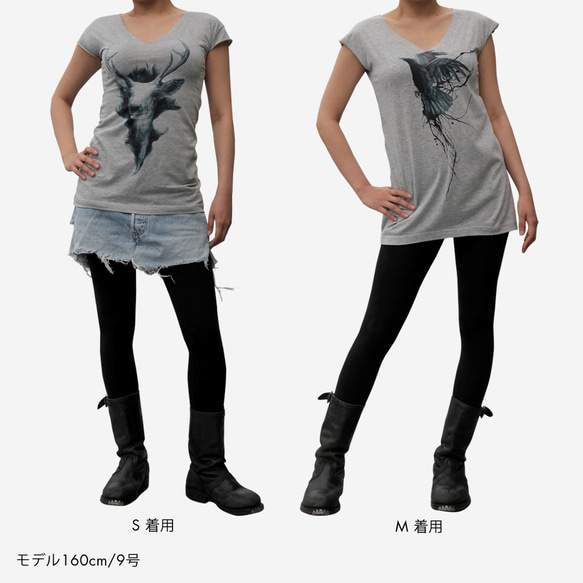 レディースTシャツDeer ( M size ) 4枚目の画像