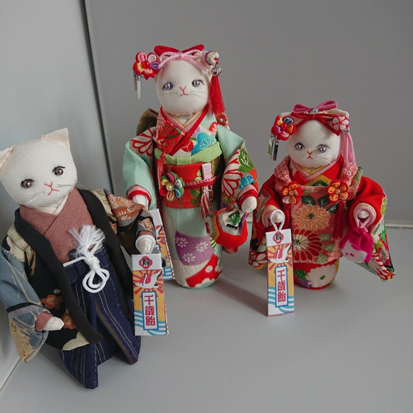 ハンドメイド 猫の七五三 お正月にも その他人形 reoriko 通販