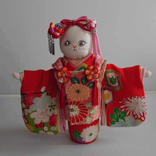 ハンドメイド 猫の七五三 お正月にも その他人形 reoriko 通販