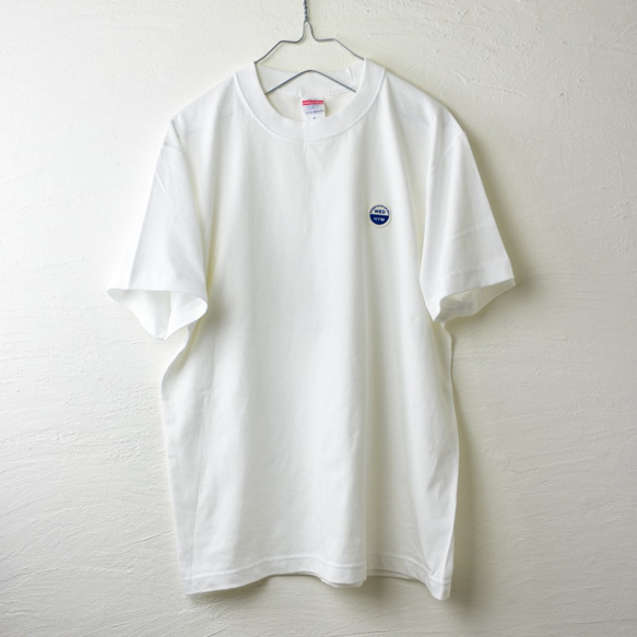 ドライヴィンテージTシャツ【ホワイト】 WED  HYM 刺繍ワッペン 2枚目の画像
