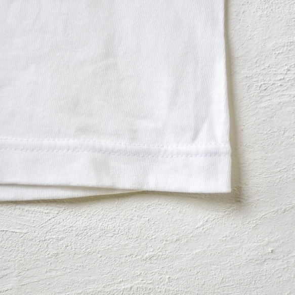 ドライヴィンテージTシャツ【ホワイト】 WED  HYM 刺繍ワッペン 3枚目の画像
