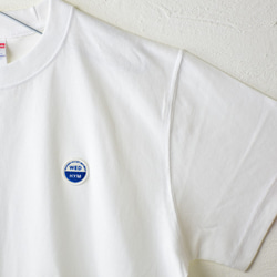 ドライヴィンテージTシャツ【ホワイト】 WED  HYM 刺繍ワッペン 4枚目の画像