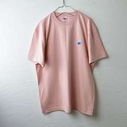 ドライヴィンテージTシャツ【コーラル】 WED  HYM 刺繍ワッペン 2枚目の画像
