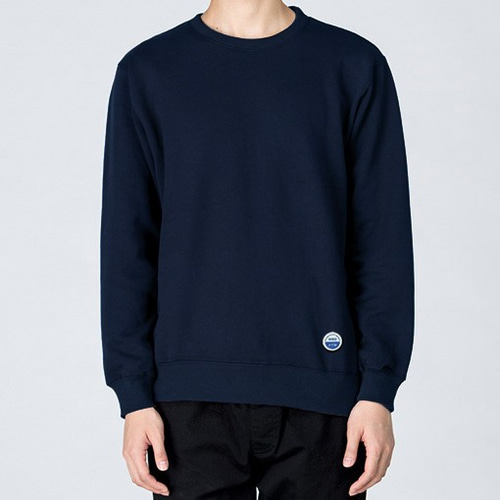 クルーネックスウェット【バーガンディ】 刺繍ワッペン