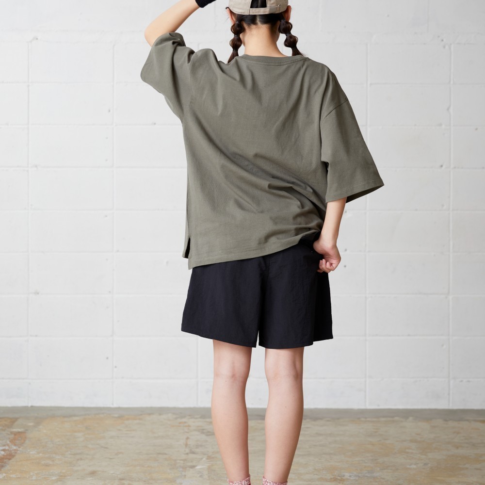 ナイロンショートパンツ【オーシャングリーン】 WED  HYM 刺繍ワッペン