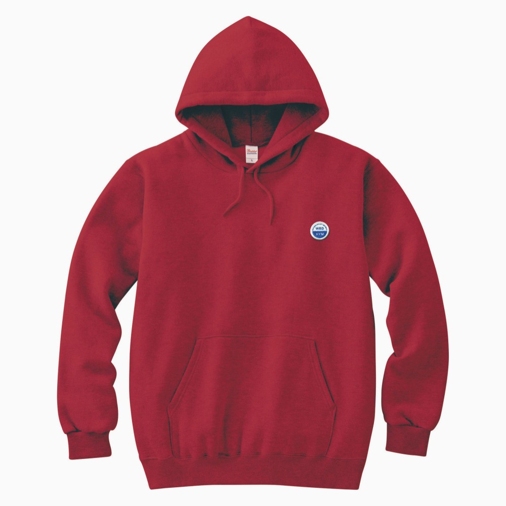 プルオーバーパーカー HYM【バーガンディ】 刺繍ワッペン WEDNESDAY HYM CITY NIGHT BEACH 4,565円