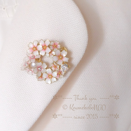 ブローチまとめ売り 受注制作】桜のブローチ 〜満開の桜〜【送料無料】 ブローチ