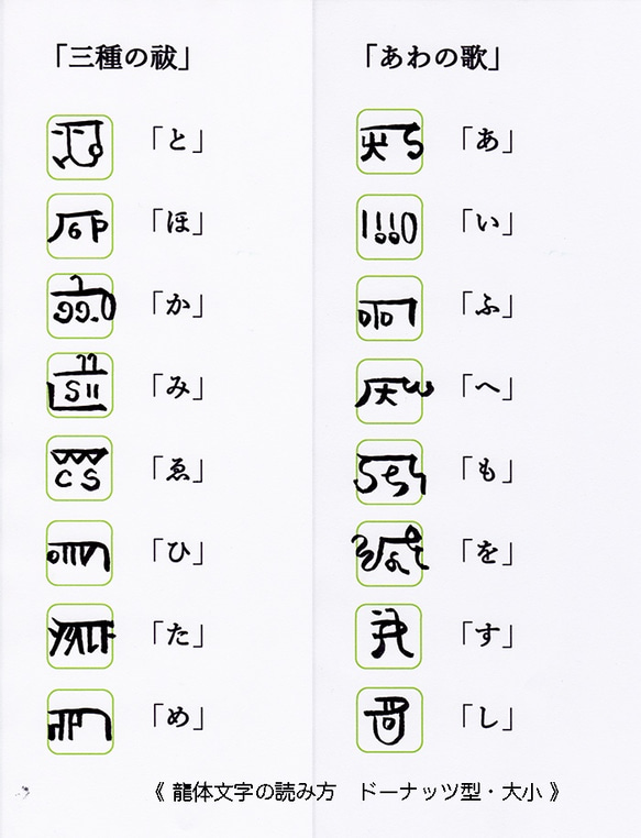 「とほかみゑひため」神代から伝わる〝龍体文字〟を黒檀に手彫りしたペンダント！（ドーナッツ型・大） 7枚目の画像