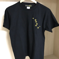 ‼️星 star かわいい 刺繍 ゴールド 金‼️ユニーク シンプル 個性的 アート おしゃれ Tシャツ 半袖 4枚目の画像