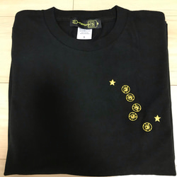 ‼️星 star かわいい 刺繍 ゴールド 金‼️ユニーク シンプル 個性的 アート おしゃれ Tシャツ 半袖 5枚目の画像