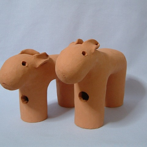 動物埴輪（うさぎ）20101128 立体・オブジェ 埴子 通販 16855｜Creema