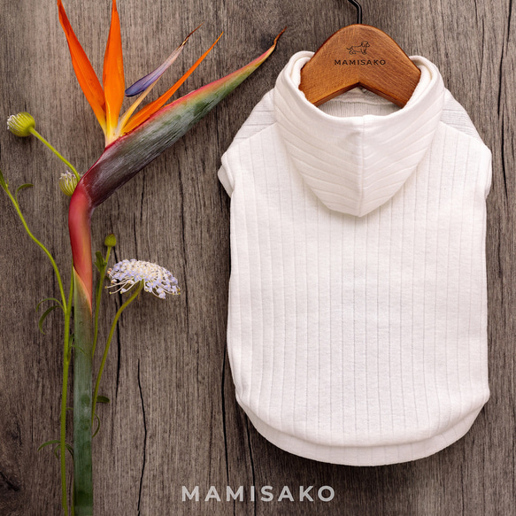 ‪MAMISAKO - Fine Cotton Rib - 犬服・ペット服・ドッグウェア‬ 1枚目の画像