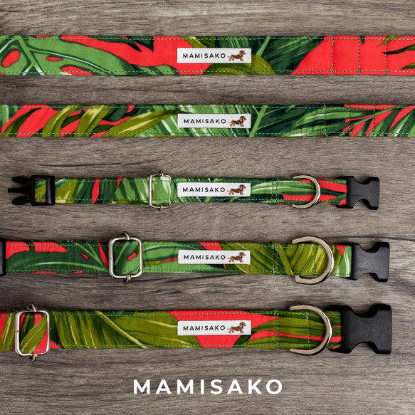 【単品販売・リードM】MAMISAKO - 犬用のハワイアン首輪・リード 3枚目の画像