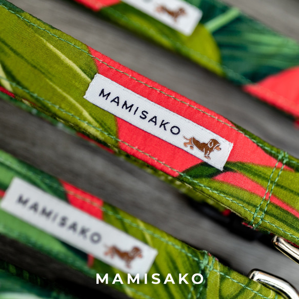 【単品販売・リードM】MAMISAKO - 犬用のハワイアン首輪・リード 5枚目の画像