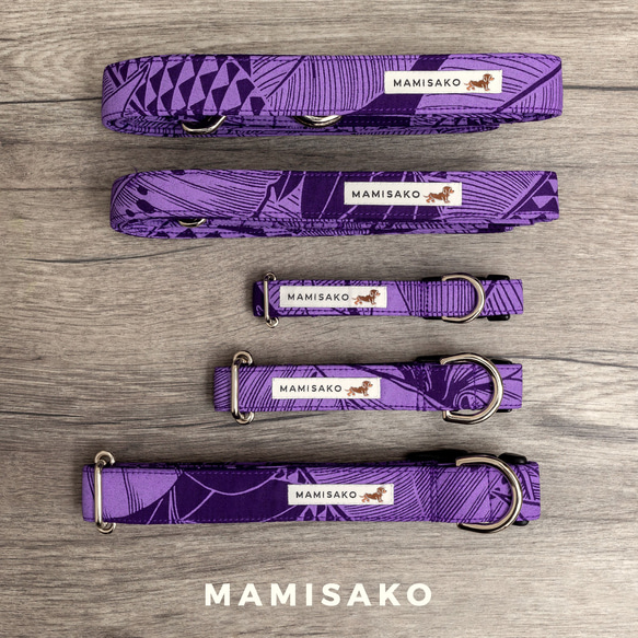 【単品販売・首輪L】MAMISAKO - 犬用のハワイアン首輪・リード 1枚目の画像