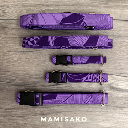 【単品販売・首輪L】MAMISAKO - 犬用のハワイアン首輪・リード 2枚目の画像
