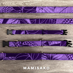 【単品販売・首輪L】MAMISAKO - 犬用のハワイアン首輪・リード 4枚目の画像