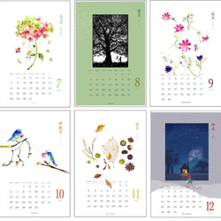 ◆受注制作　2022 koyomi カード付きカレンダー（小鳥） 4枚目の画像