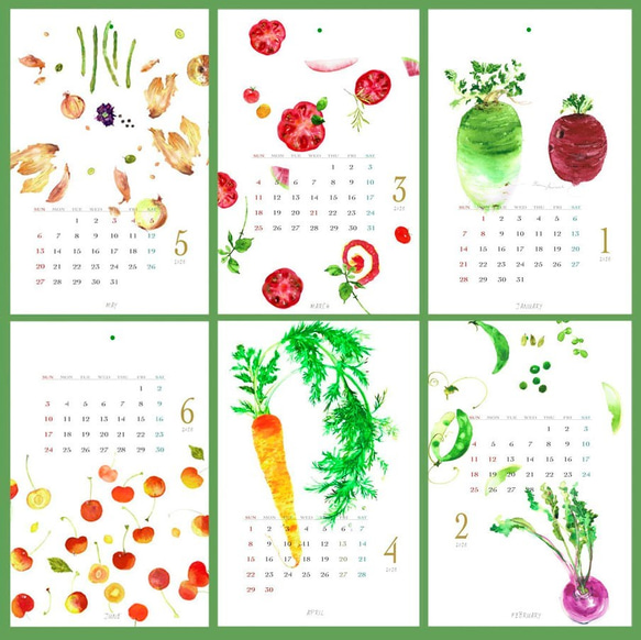 2020野菜のカレンダー 4枚目の画像