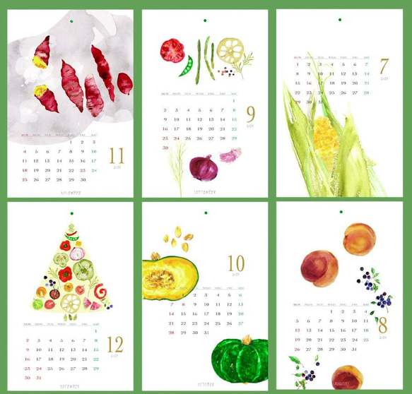 2020野菜のカレンダー 5枚目の画像