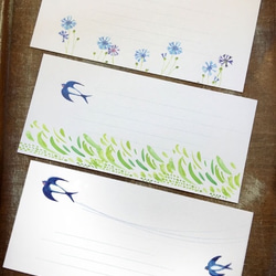 花と燕の ひとこと箋 3枚目の画像