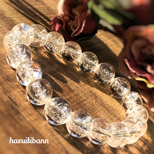 フラワーアイリスクォーツ 人工クラック水晶 爆裂水晶 天然石