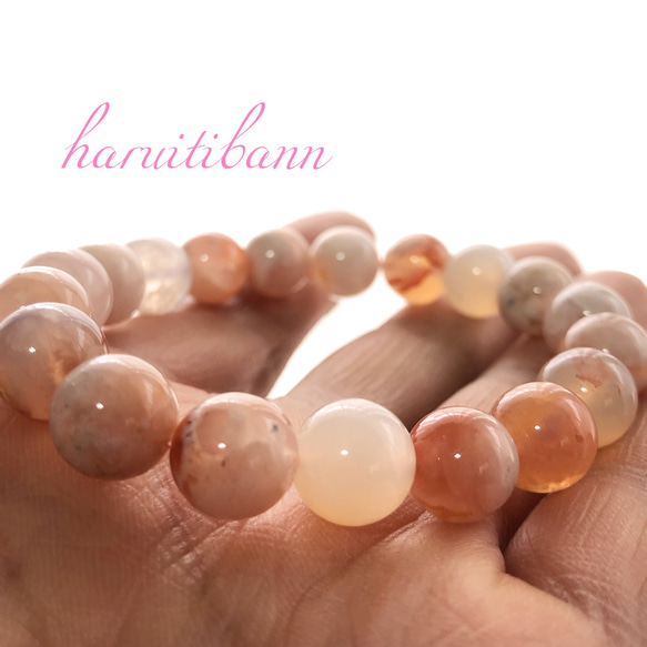 桜瑪瑙 天然石ブレスレット ブレスレット haruitibann 通販｜Creema 