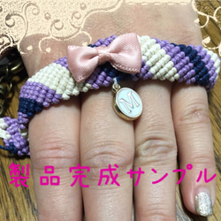 小型犬用)2.3色構成首輪 フルオーダー制！handmadeMilky 犬 猫 ハンドメイド 3枚目の画像