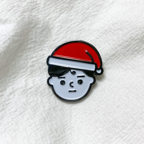 クリスマスビーンズ||メタルバッジPin Brooch Pin 1枚目の画像