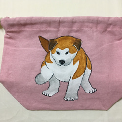 巾着袋、ランチ袋(秋田犬) 3枚目の画像