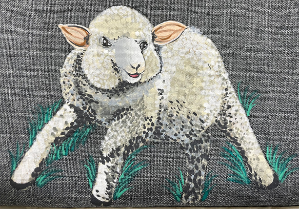トリプルファスナーポーチ(羊) 2枚目の画像