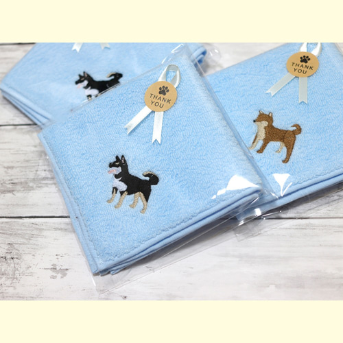 ハンドメイド　ハンカチ　40 柴犬 Amazon | [濱文様] リバーシブルガーゼハンカチ 唐草と柴犬