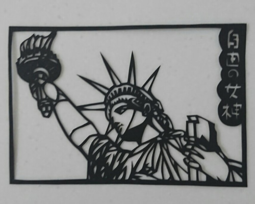 切り絵 ハンドメイド 自由の女神 切り絵 runa 通販 6632598