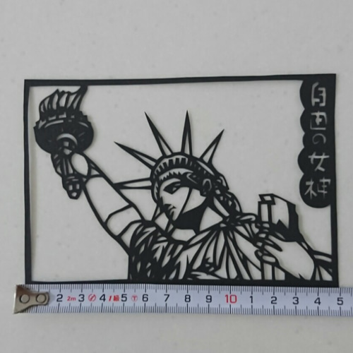切り絵 ハンドメイド 自由の女神 切り絵 runa 通販 6632598｜Creema