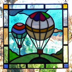 ステンドグラス ミニパネル バルーン 15cm 5枚目の画像